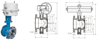 Qv347、Qv647、Qv947 V型調(diào)節(jié)球閥結(jié)構(gòu)圖